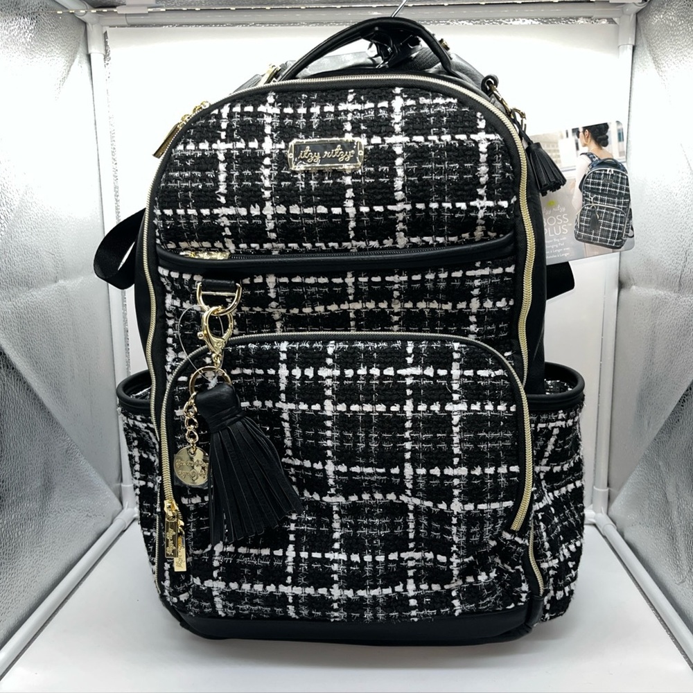 Itzy Ritzy Black and White Backpack
